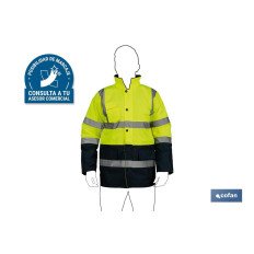 PARKA DE ALTA VISIBILIDAD MODELO DENEB AMARILLO Y AZUL TALLA L (PACK: 1 UDS)