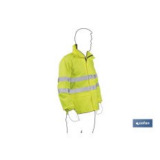 CHAQUETA DE LLUVIA DE ALTA VISIBILIDAD MODELO PÓLUX AMARILLA TALLA L (PACK: 1 UDS)