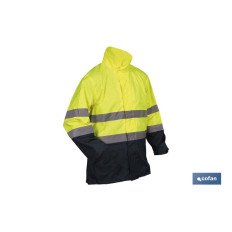 CHAQUETA DE LLUVIA DE ALTA VISIBILIDAD MODELO SAGITARIO AMARILLA Y AZUL TALLA L (PACK: 1 UDS)
