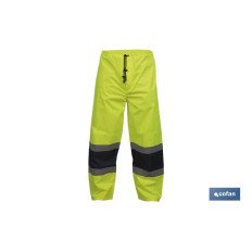 PANTALÓN DE LLUVIA DE ALTA VISIBILIDAD MODELO BELLATRIX AMARILLA Y AZUL TALLA L (PACK: 1 UDS)