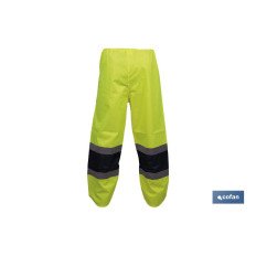 PANTALÓN DE LLUVIA DE ALTA VISIBILIDAD MODELO BELLATRIX AMARILLA Y AZUL TALLA L (PACK: 1 UDS)
