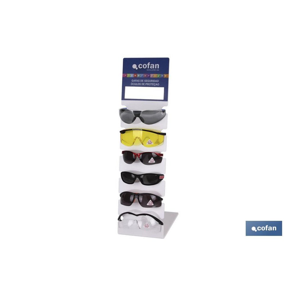 EXPOSITOR CON 72 GAFAS DE SEGURIDAD (PACK: 1 UDS)