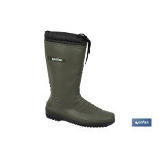 BOTA DE AGUA VERDE/NEGRA CON FORRO POLAR TALLA 38 (PACK: 1 UDS)