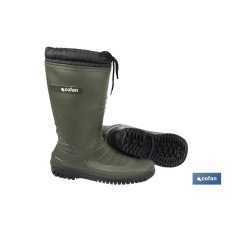 BOTA DE AGUA VERDE/NEGRA CON FORRO POLAR TALLA 38 (PACK: 1 UDS)