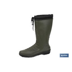 BOTA DE AGUA VERDE/NEGRA CON FORRO POLAR TALLA 41 (PACK: 1 UDS)
