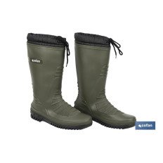 BOTA DE AGUA VERDE/NEGRA CON FORRO POLAR TALLA 43 (PACK: 1 UDS)