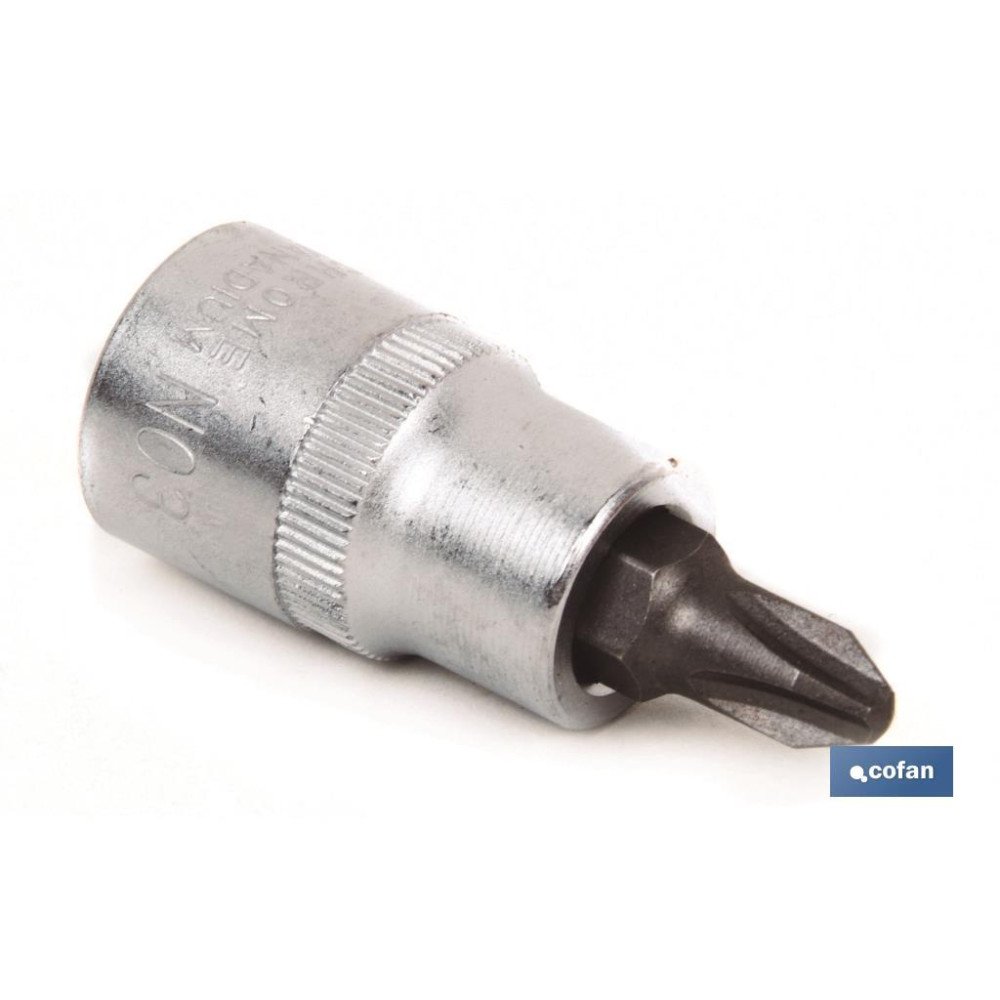 LLAVE DE VASO 3/8 CON PUNTA PH-3 (PACK: 1 UDS)