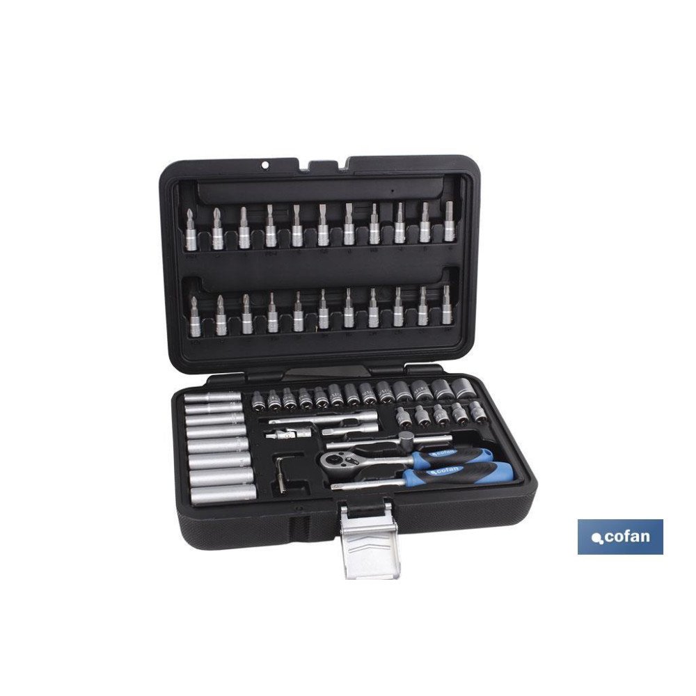 MALETIN 57 PCS PROFESIONAL VASOS Y PUNTAS 1/4 (PACK: 1 UDS)