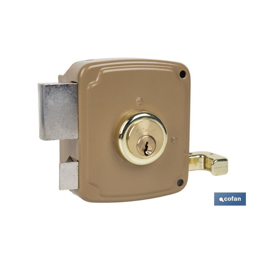 CERRADURA SOBREPONER C/CERRADERO 120mm DERECHA (PACK: 1 UDS)