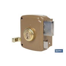 CERRADURA SOBREPONER C/CERRADERO 140mm IZQUERDA (PACK: 1 UDS)