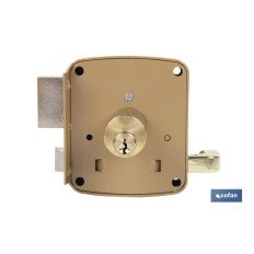 CERRADURA SOBREPONER C/CERRADERO 140mm IZQUERDA (PACK: 1 UDS)