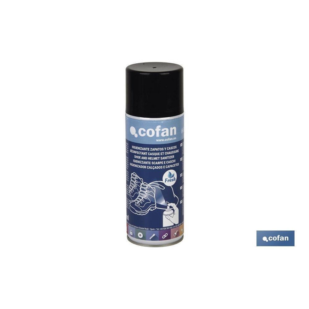 SPRAY HIGIENIZANTE PARA CALZADO Y CASCOS (PACK: 1 UDS)