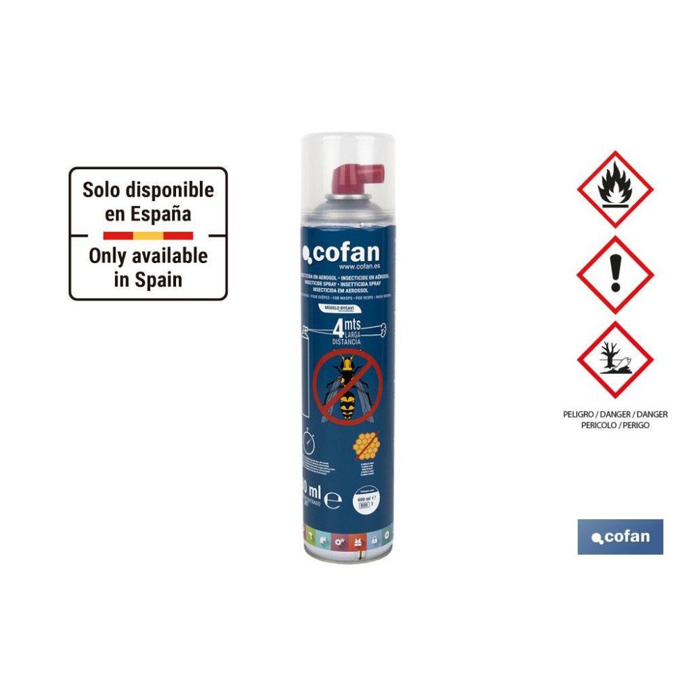 INSECTICIDA EN AEROSOL AVISPAS MODELO BYEAVI 600cc (PACK: 1 UDS)