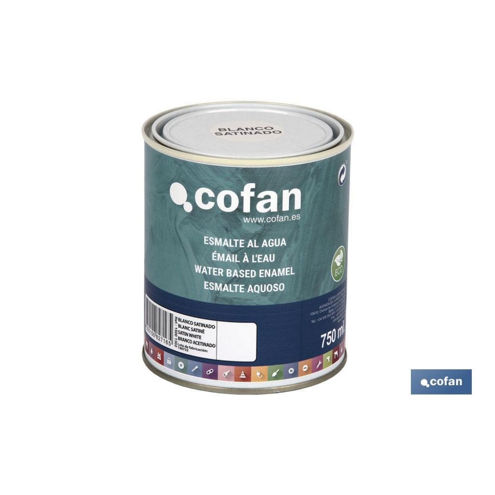 ESMALTE AL AGUA (750 ML) BLANCO SATINADO (PACK: 1 UDS)