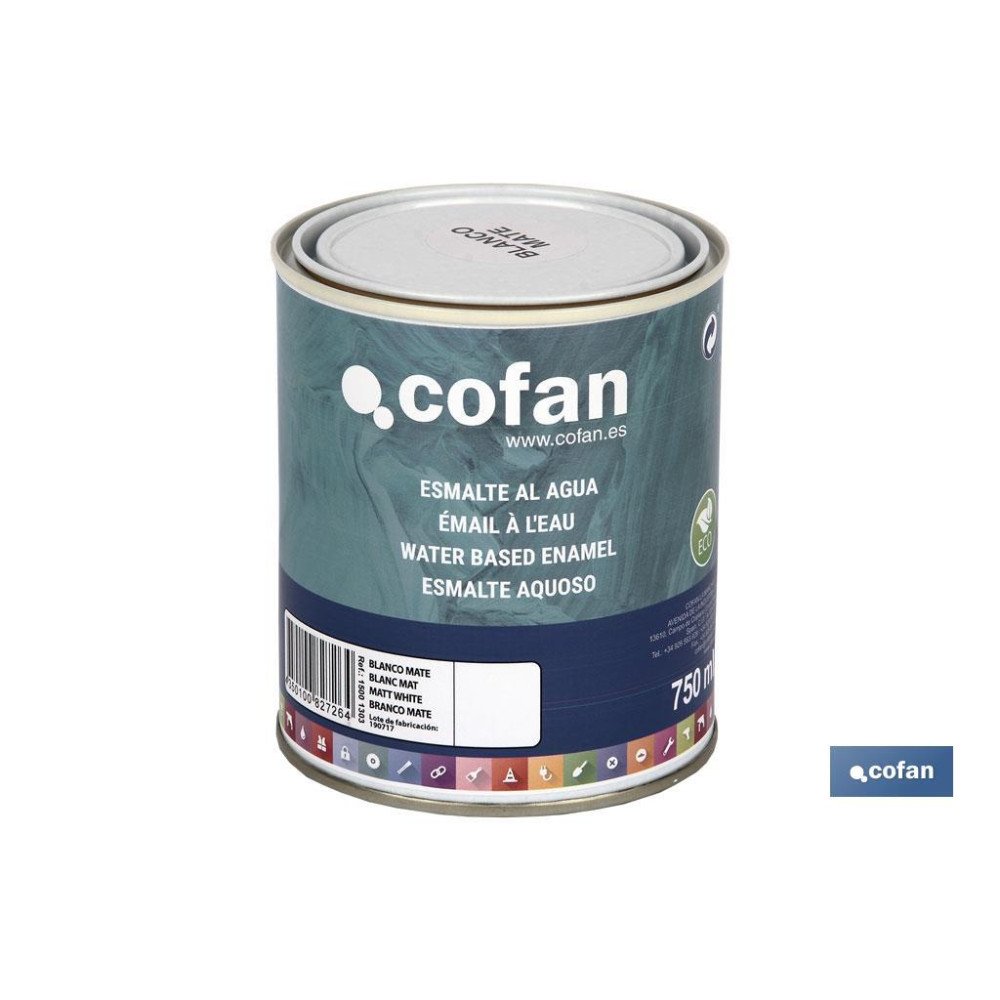 ESMALTE AL AGUA (750 ML) BLANCO MATE (PACK: 1 UDS)