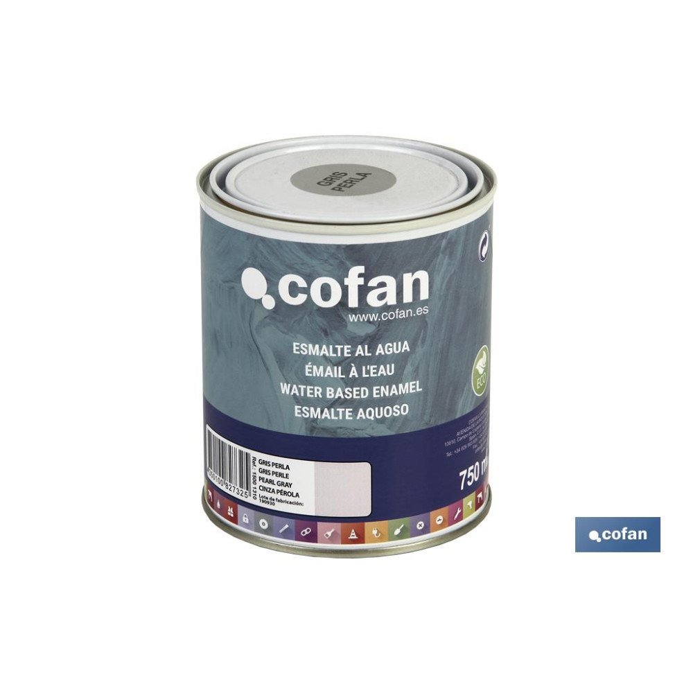 ESMALTE AL AGUA (750 ML) GRIS PERLA BRILLO (PACK: 1 UDS)