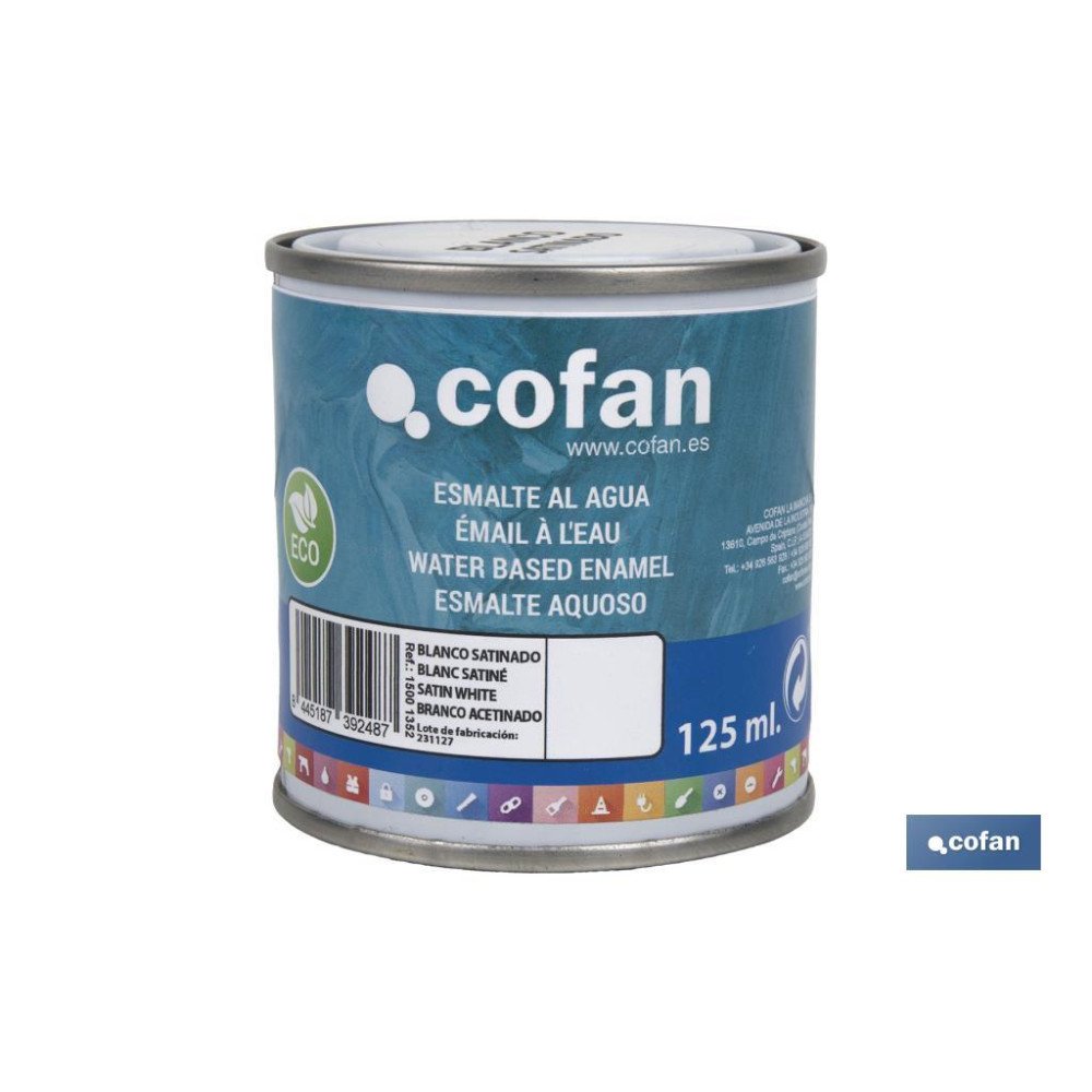 ESMALTE AL AGUA (125 ML) BLANCO SATINADO (PACK: 1 UDS)