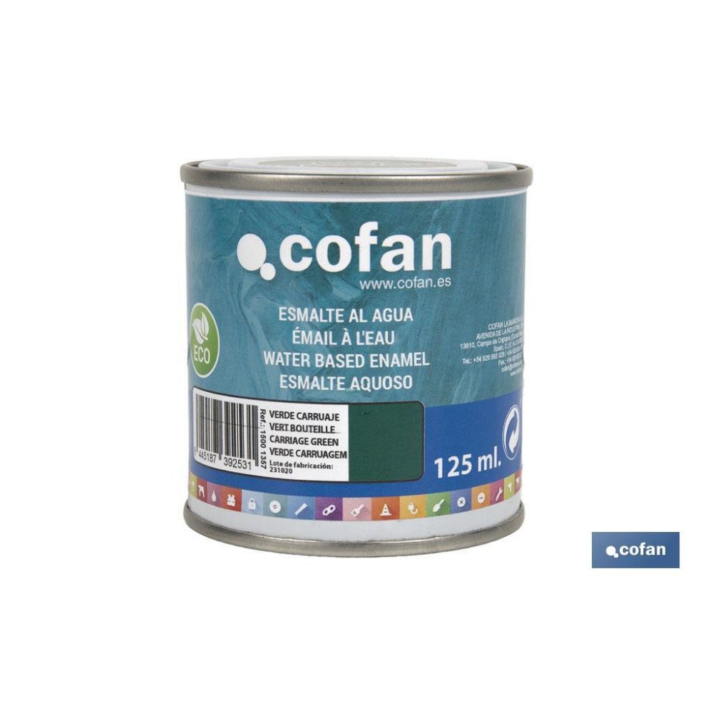 ESMALTE AL AGUA (125 ML) VERDE CARRUAJE BRILLO (PACK: 1 UDS)