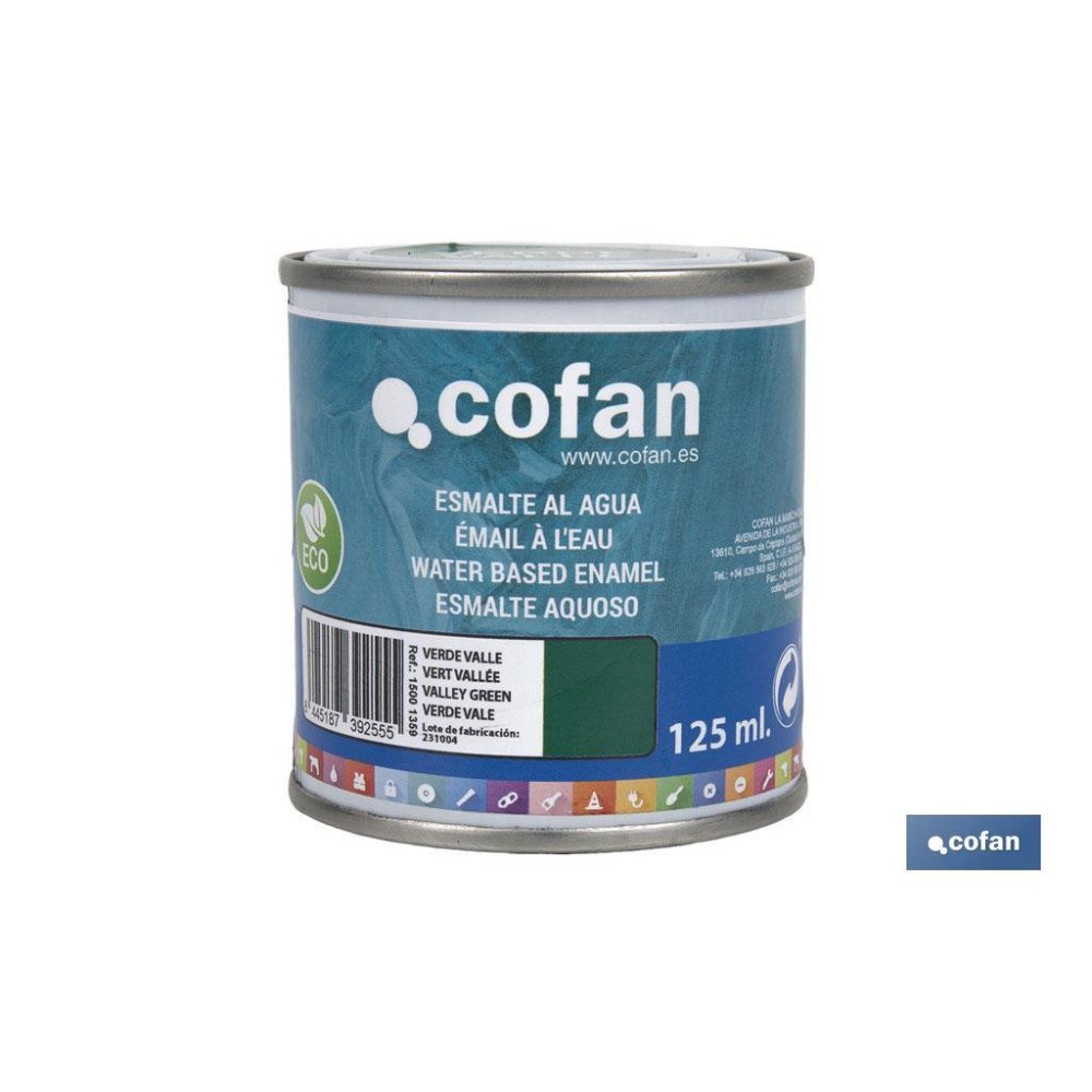 ESMALTE AL AGUA (125 ML) VERDE VALLE BRILLO (PACK: 1 UDS)