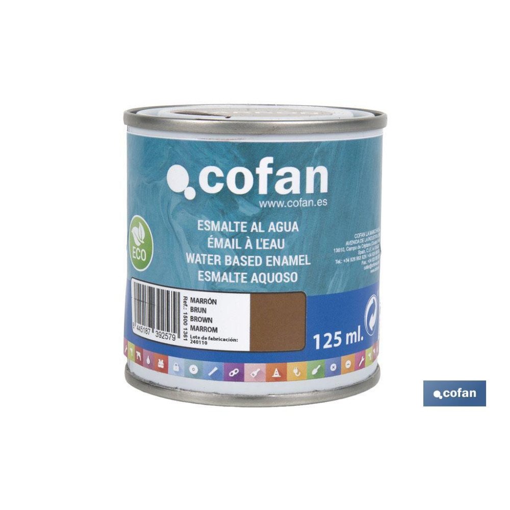 ESMALTE AL AGUA (125 ML) MARRÓN BRILLO (PACK: 1 UDS)