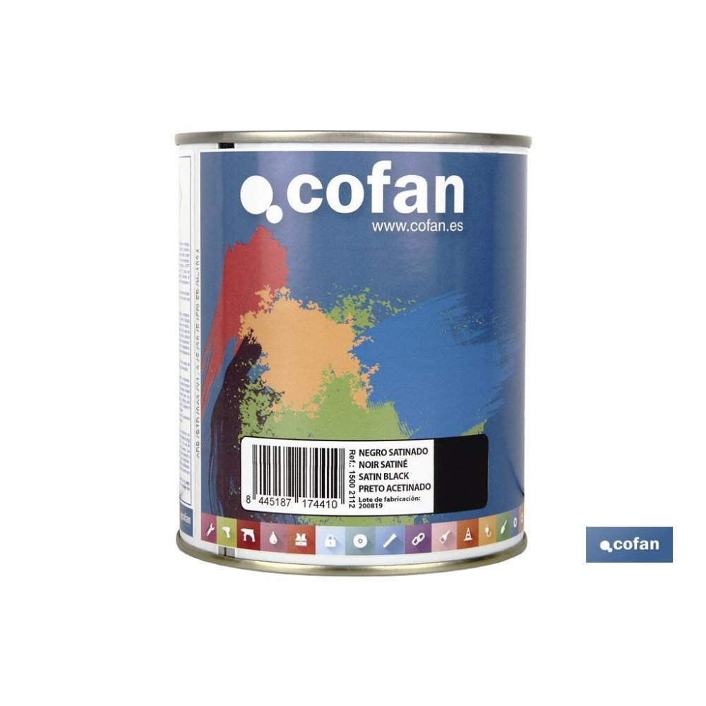 ESMALTE SINTÉTICO (750 ML) NEGRO SATINADO (PACK: 1 UDS)