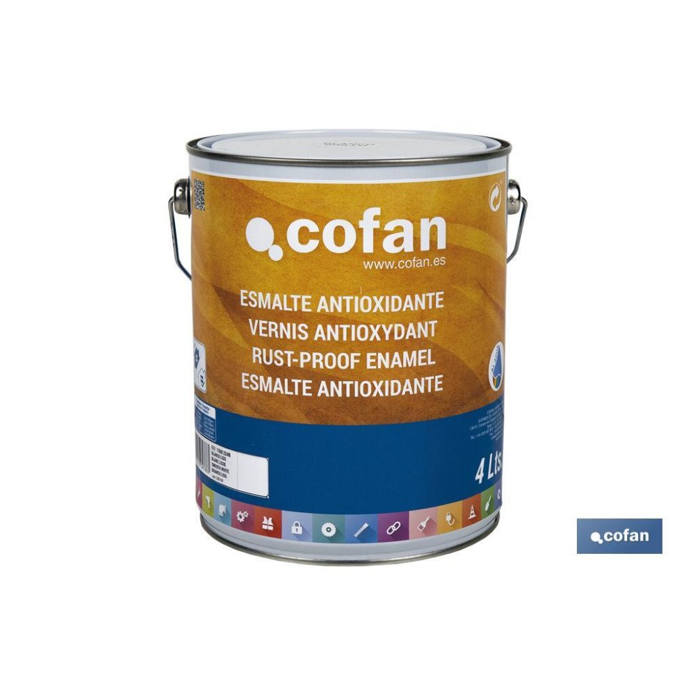 ESMALTE ANTIOXIDANTE LISO AL AGUA BLANCO 4 L (PACK: 1 UDS)