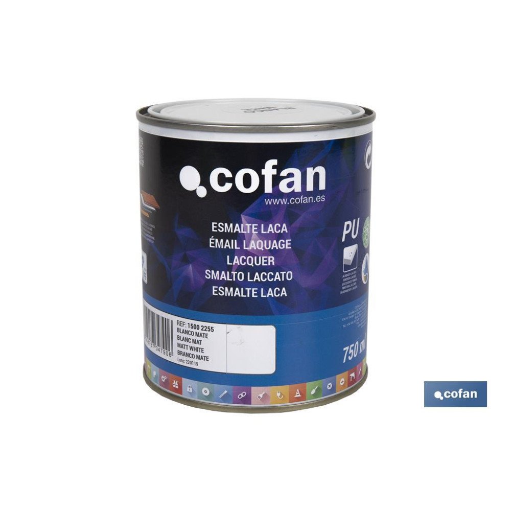 ESMALTE LACA AL AGUA BLANCO 750 ML MATE (PACK: 1 UDS)