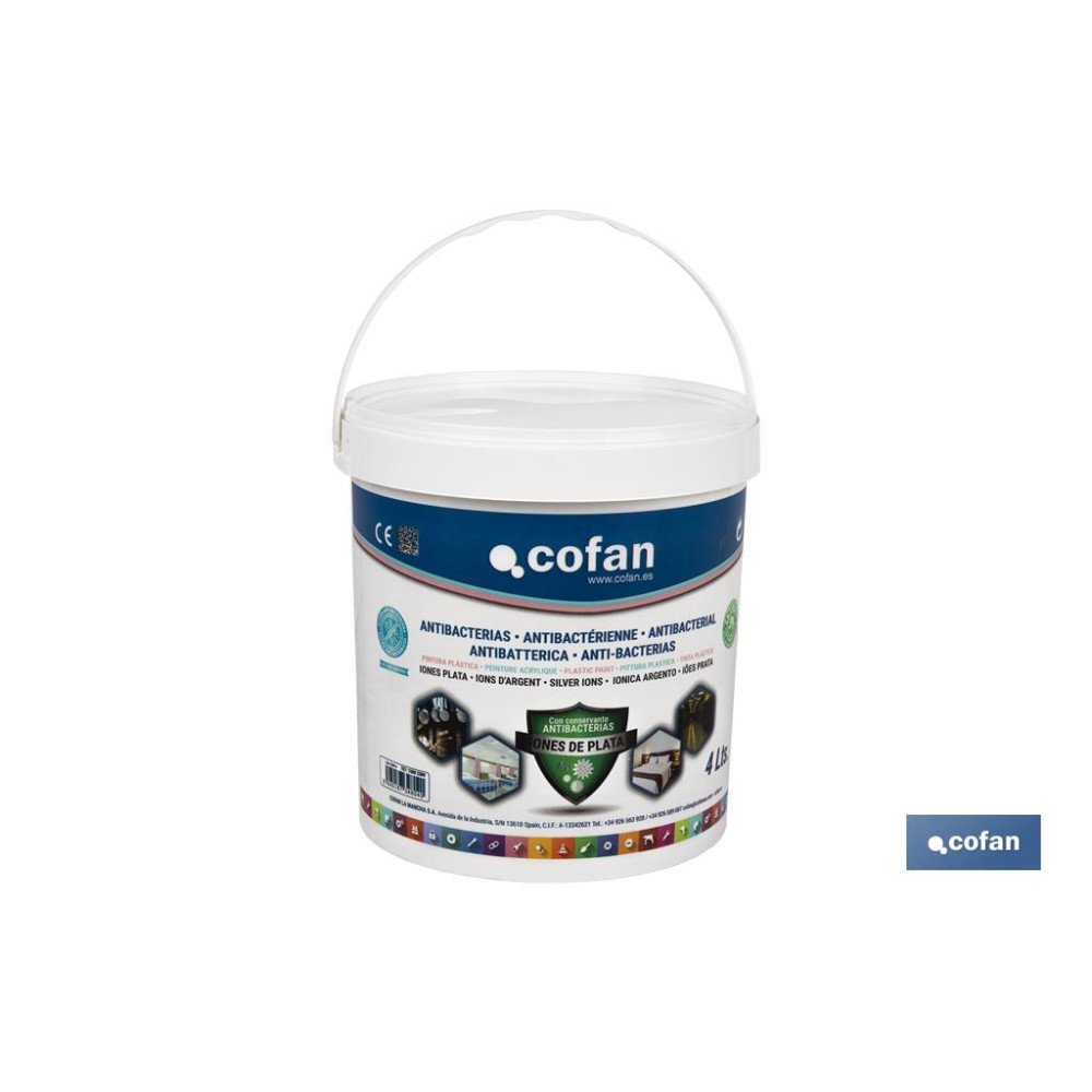 PINTURA PLASTICA ANTIBACTERIAS IONES PLATA 12 L (PACK: 1 UDS)