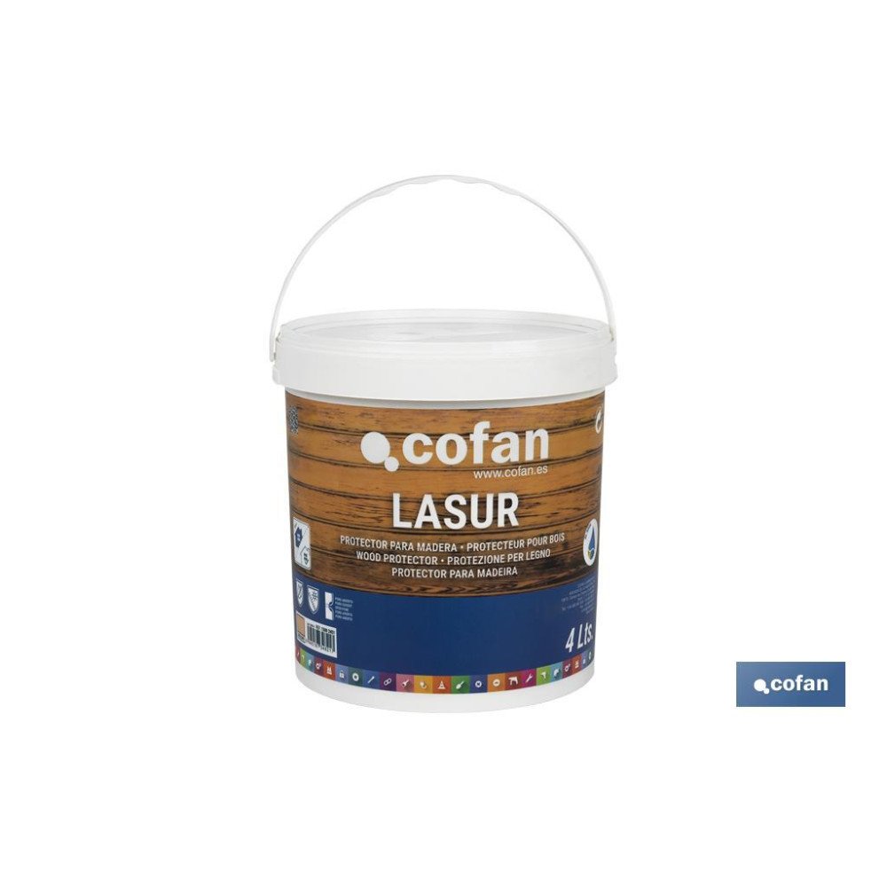 LASUR PROTECTOR AL AGUA PARA MADERA MATE INCOLORO 4 L (PACK: 1 UDS)