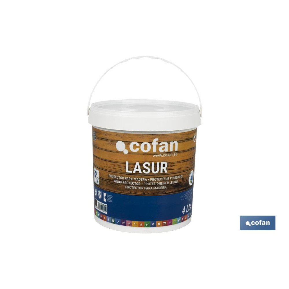 LASUR PROTECTOR AL AGUA PARA MADERA MATE NOGAL 4 L (PACK: 1 UDS)