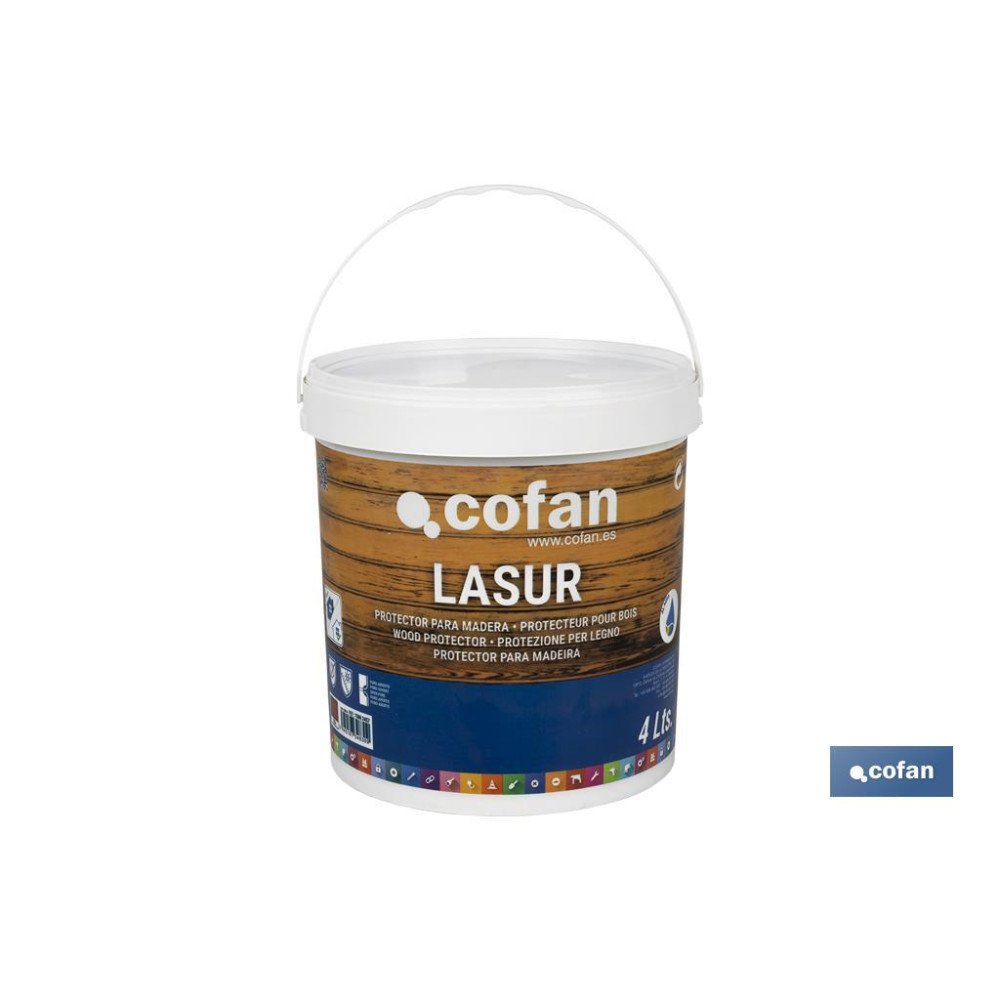LASUR PROTECTOR AL AGUA PARA MADERA MATE TECA 4 L (PACK: 1 UDS)