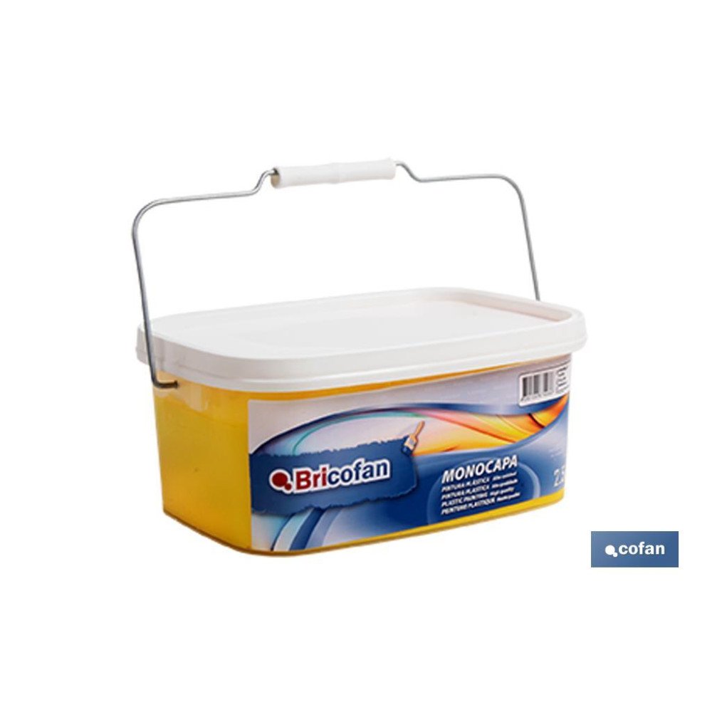 PINTURA PLÁSTICA MONOCAPA Amarillo (2,5 LT) (PACK: 1 UDS)