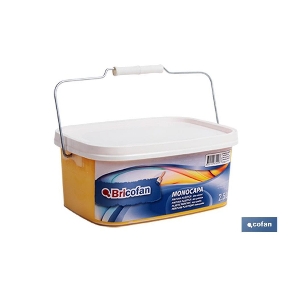 PINTURA PLÁSTICA MONOCAPA Amarillo Medio (2,5 LT) (PACK: 1 UDS)