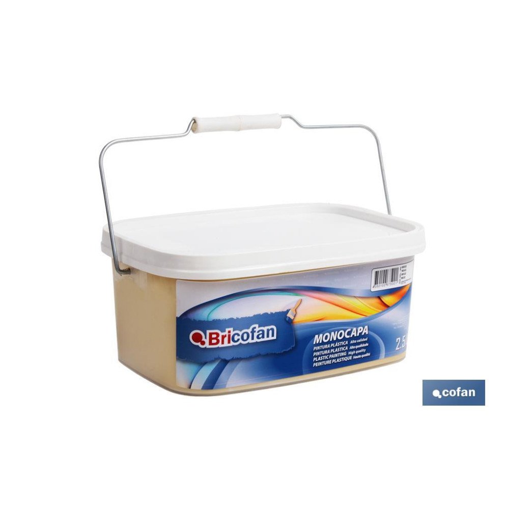 PINTURA PLÁSTICA MONOCAPA Beige (2,5 LT) (PACK: 1 UDS)