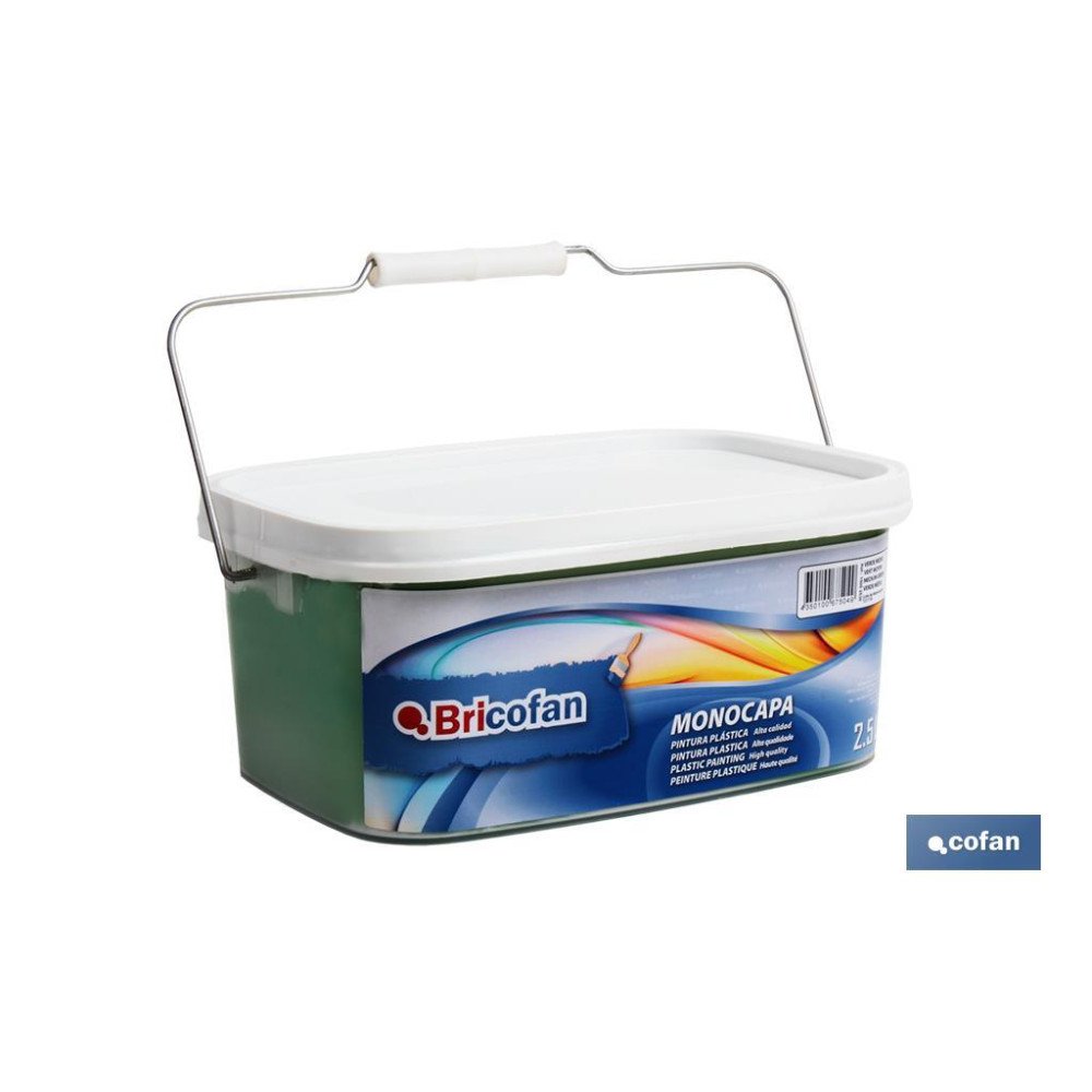 PINTURA PLÁSTICA MONOCAPA Verde Medio (2,5 LT) (PACK: 1 UDS)