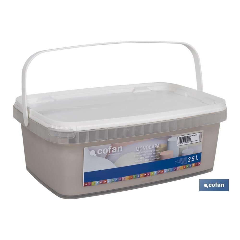 PINTURA PLÁSTICA MONOCAPA GRIS VINTAGE 2,5 L (PACK: 1 UDS)