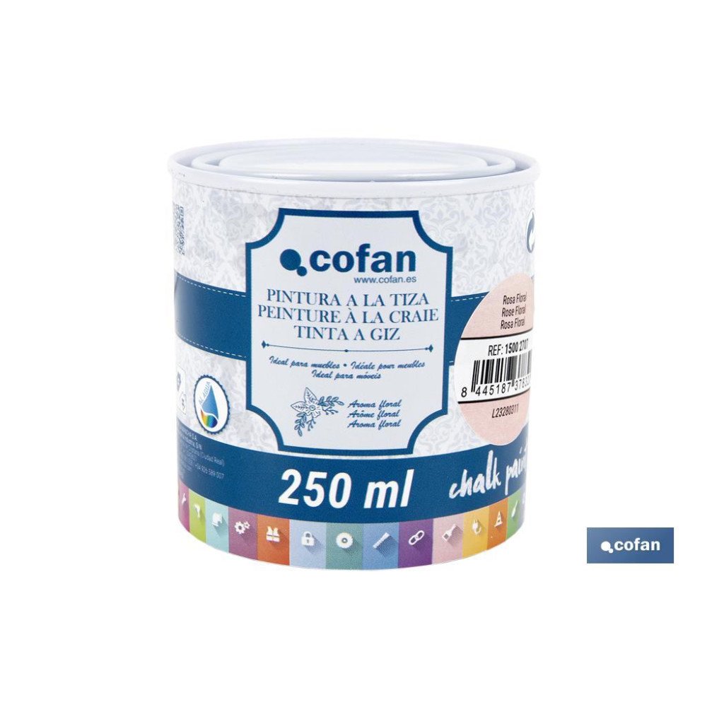 PINTURA A LA TIZA, CHALK PAINT, ROSA FLORAL 250 ML (PACK: 1 UDS)