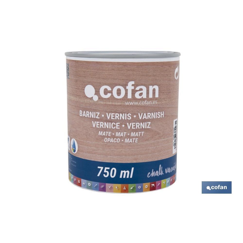 BARNIZ AL AGUA MATE, CHALK VARNISH, 750 ML (PACK: 1 UDS)