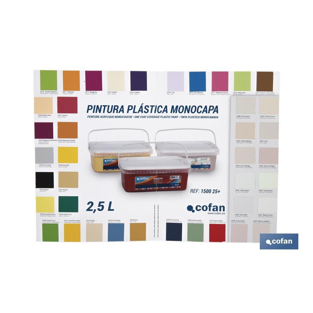 CARTA DE COLORES PINTURA PLASTICA MONOCAPA (PACK: 1 UDS)