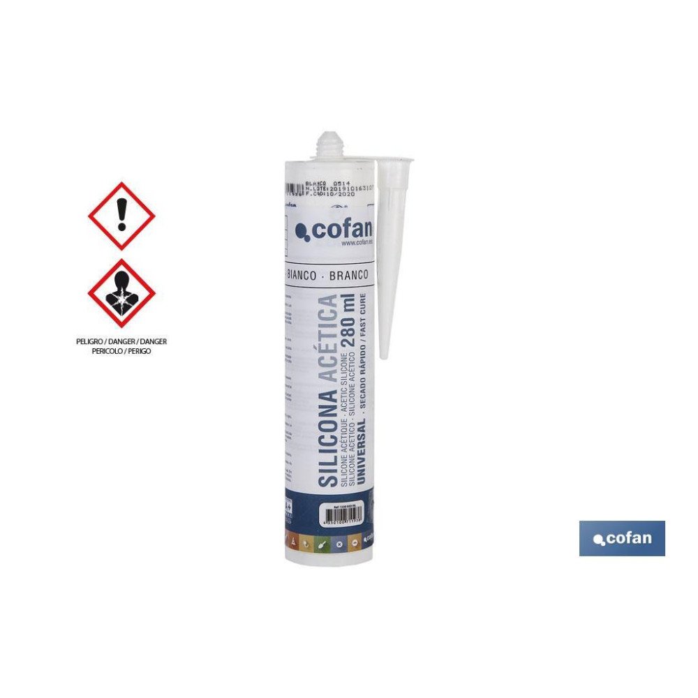 SILICONA ACÉTICA UNIVERSAL 280 ML BLANCO (PACK: 1 UDS)
