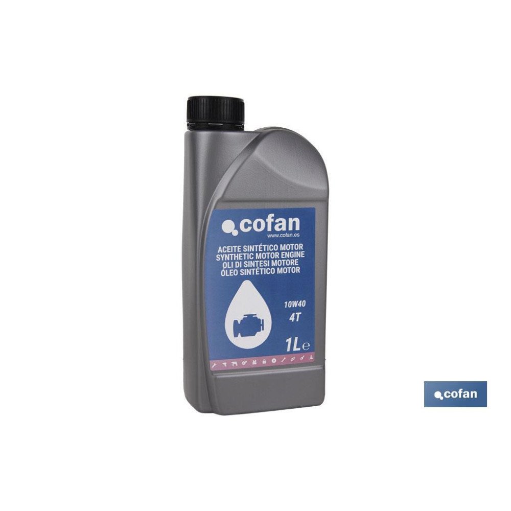 ACEITE SINTETICO 1 Ltr. MOTOR 10W-40 PLUS 4 Tiempos (PACK: 1 UDS)