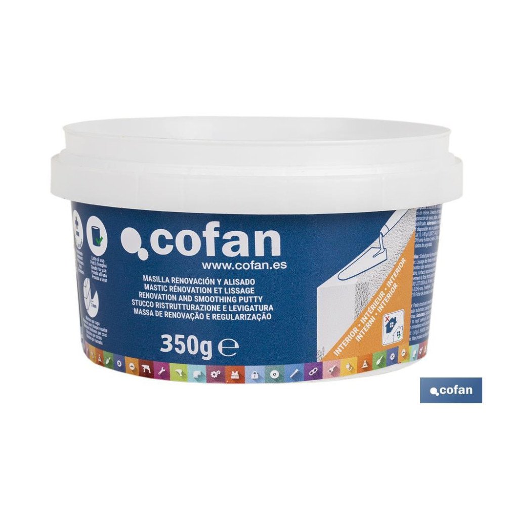 MASILLA RENOVACIÓN Y ALISADO PARA INTERIOR 350 G (PACK: 1 UDS)