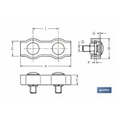 SUJETACABLES PLANOS DOBLE M-3 (PACK: 100 UDS)