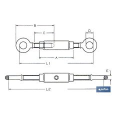 TENSOR ANILLA-ANILLA ZINC. DIN 1480 M-8 (PACK: 25 UDS)