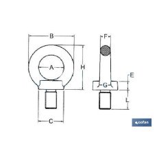 ANILLA ELEVACION MACHO DIN 580 M-18 ZN venta unitaria (PACK: 1 UDS)