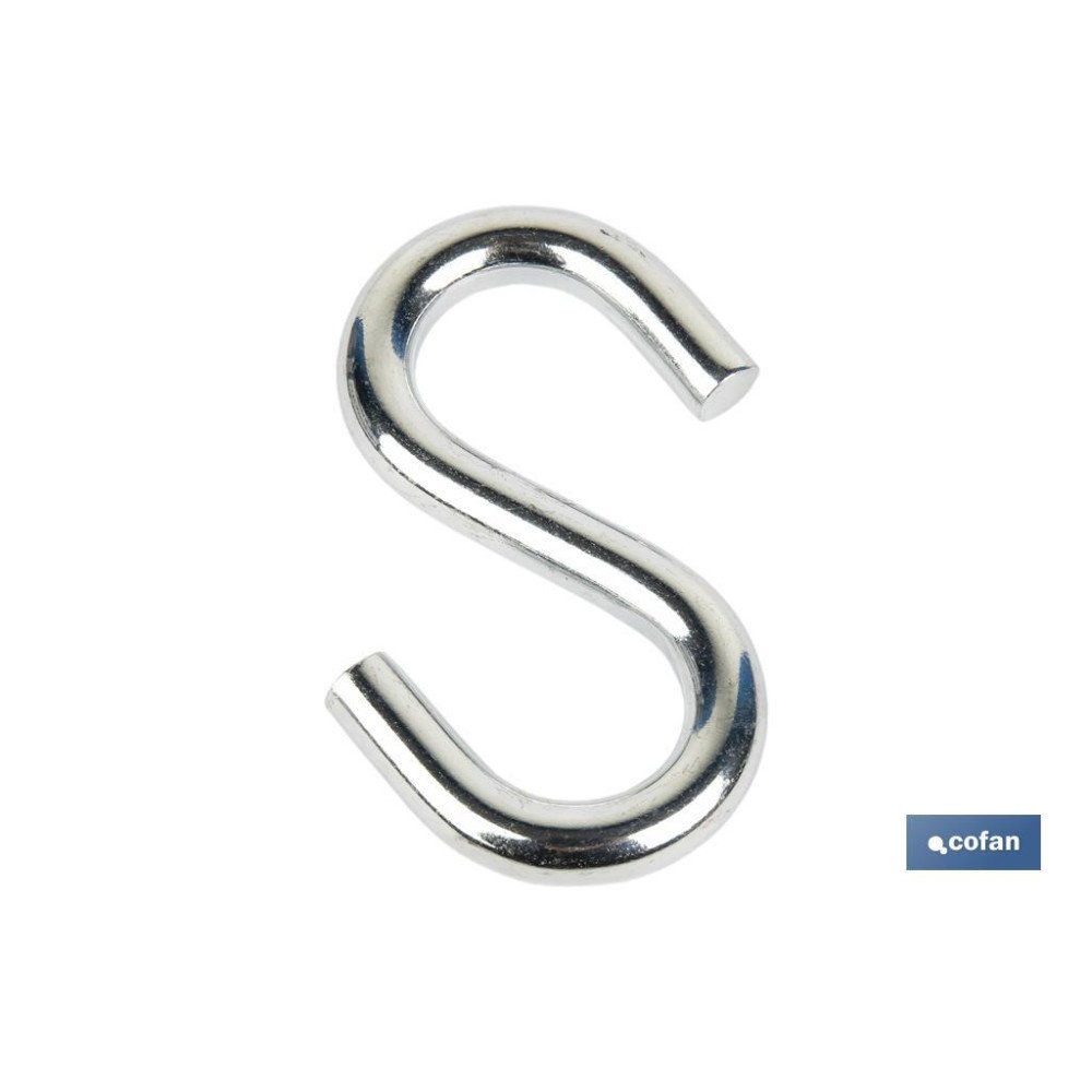 GANCHO EN S ZINCADO M-6 (PACK: 100 UDS)