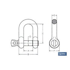 GRILLETE RECTO M-10 ZINCADO (PACK: 50 UDS)