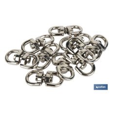 TORNIQUETE  GIRATORIO NIQUELADO 16X16mm (PACK: 50 UDS)