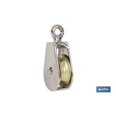 POLEA SIMPLE FIJA NIQUELADA (Ø40MM) (PACK: 10 UDS)