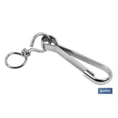 MOSQUETÓN GIRATORIO NIQUELADO 100mm (PACK: 25 UDS)